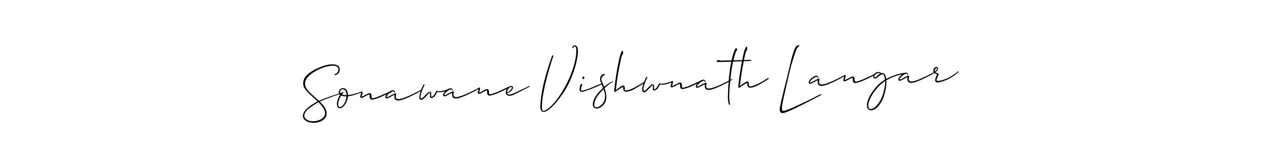 if you are searching for the best signature style for your name Sonawane Vishwnath Langar. so please give up your signature search. here we have designed multiple signature styles  using Allison_Script. Sonawane Vishwnath Langar signature style 2 images and pictures png